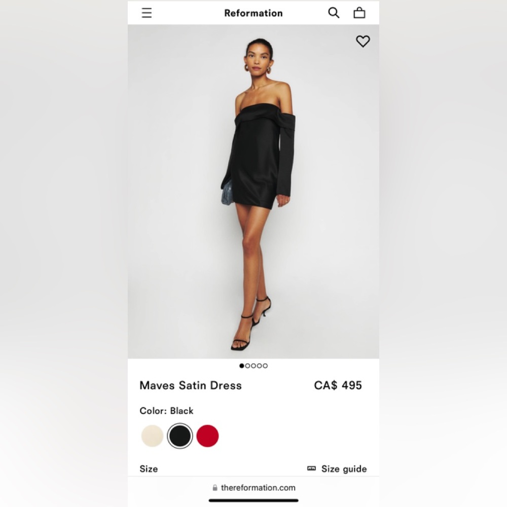 Reformation Maves Satin Dress